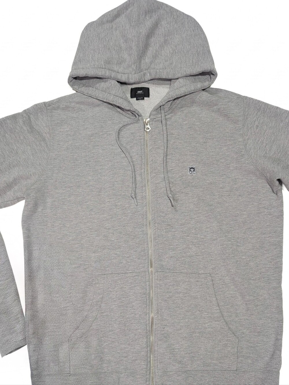 OBEY Worldwide Gray Full Zip Hoodie Men’s Large - Picture 4 of 10